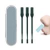 2 in 1 Nasal Hair Cutter, Double Sided Nose Hair Trimmer for Men Women, 360 Rotating Nose Hair Knife with Ear Picker, for Home Travel Essentials (Dark Green, 3pcs) view 1