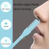 2 in 1 Nasal Hair Cutter, Double Sided Nose Hair Trimmer for Men Women, 360 Rotating Nose Hair Knife with Ear Picker, for Home Travel Essentials (Dark Green, 3pcs) view 2