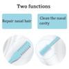 2 in 1 Nasal Hair Cutter, Double Sided Nose Hair Trimmer for Men Women, 360 Rotating Nose Hair Knife with Ear Picker, for Home Travel Essentials (Dark Green, 3pcs) view 3