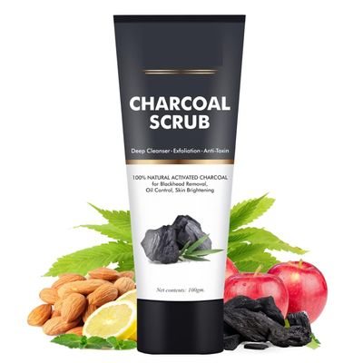Charcoal Face Scrub For Men & Women For Glowing & Oily, 100 gm (Pack of 1)