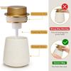 12 Ounce Ceramic Foaming Soap Pump Dispenser Refillable Ideal for Bathroom Kitchen view 4