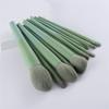 11pcs Forest Green Makeup Brush Set Soft Bristles Blush Eyeshadow Beauty Tools view 3
