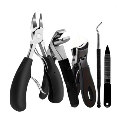 Nail Clippers for Seniors 5-Piece Nail Clipper Set, Suitable for Thick Nails of The Elderly and Men, Heavy-Duty Wide Claw Inward Nail Clippers