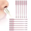 limveso 2-in-1 Nasal Hair Cutter, Upgrade 360 Nostril Hair Remover Tool, Portable Manual Double Sided Nose Hair Knife, Nasal Hair Cutter for Men Women, Soft Cleaning Brush (Pink, 12pcs) view 1