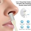 2-in-1 Nasal Hair Cutter for Men Women, 2025 New Double Sided Nose Hair Knife, Portable Nostril Hair Remover Tool, 360 Nose Hair Trimme & Ear Picker, with Soft Cleaning Brush (Pink, 12pcs) view 4