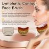 2PCS Lymphatic Contour Face Brush with Gua Sha Tool, Dry Brushing Lymphatic Drainage Massager for Face Chin & Jawline Sculpting (2PCS Contour Brush with 1PCS Guasha Tool) view 2