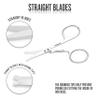 FABINOC Nose Hair Scissors for Men & Mustache Scissors with Round Tip  Straight Blade Professional Eyebrow Scissors for Safe Facial Hair Grooming and Trimming view 4