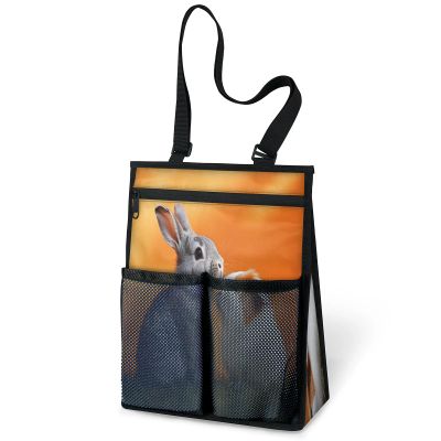 Ourtheme Cute Rabbit Guinea Pig Portable Shower Bag for Travel Gym Camp Beach Tote Shower Caddy Bags Hanging Toiletry Organizer for Bathroom Dorm Room Essentials