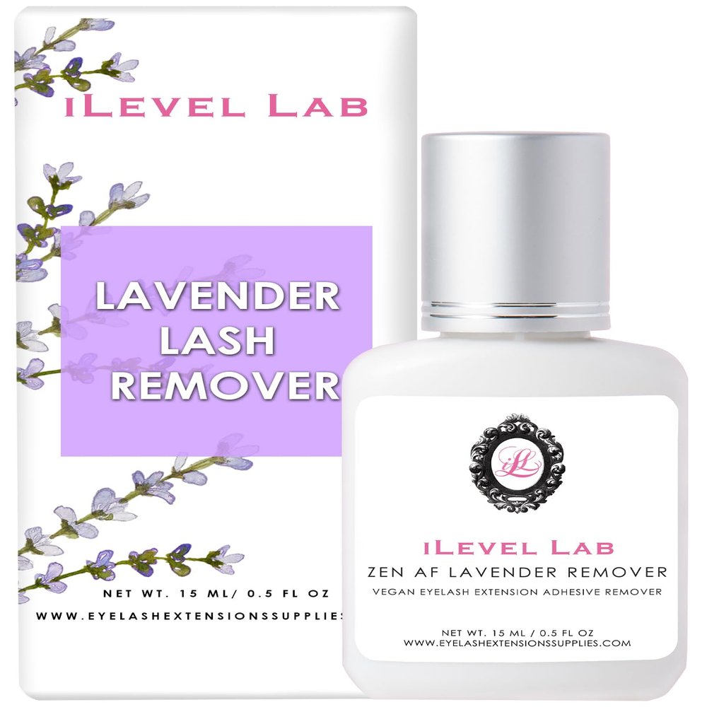 Gel Remover for Professional Eyelash Extensions by iLevel Lab 15ml - Dissolves Powerful Lash Glue - Low Irritation Eyelash Adhesive Remover for Sensitive Skin (Lavender Scented)