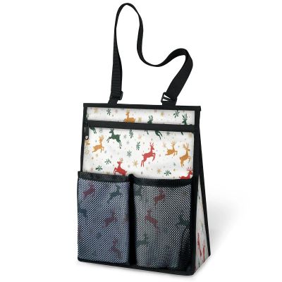 Ourtheme Elk Deer Snowflake Portable Shower Bag for Travel Gym Camp Beach Tote Shower Caddy Bags Hanging Toiletry Organizer for Bathroom Dorm Room Essentials