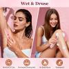 Bikini Trimmer for Women, Bikini Shaver with Dual Heads, Painless Body and Facial Hair Removal, Rechargeable Cordless Electric Razors for Face Chin Pubic Underarm Legs, IPX7 Waterproof, Pink (Pink) view 4