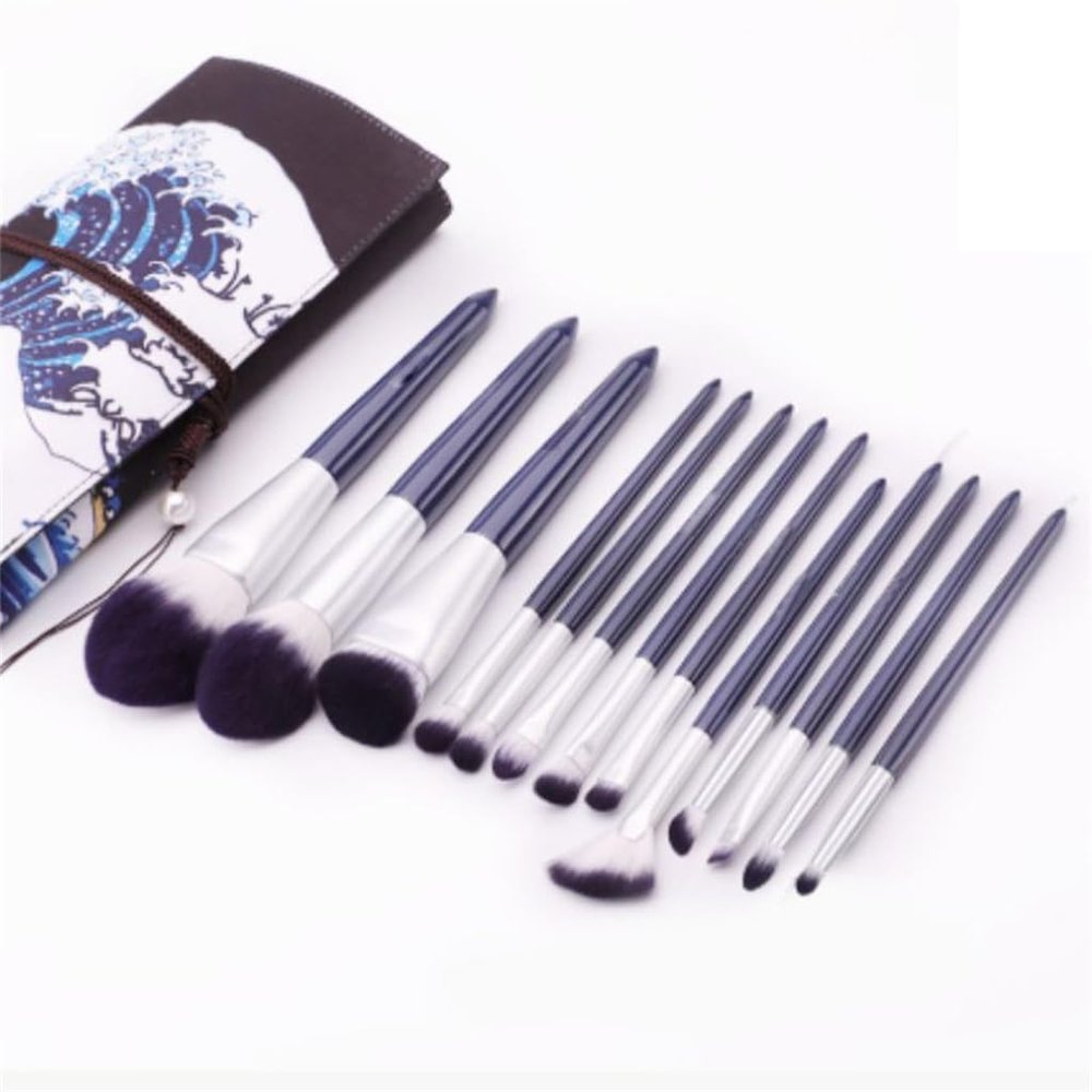 10pcs Makeup Sub Set Wooden Handle Loose Powder Brush Blush Eyeshadow Complete