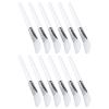 12pcs Silicone Face Brush, Facial Mud Applicator, DIY Cosmetic Tools with Soft Elastic Head, White Facial Brushes for Even Application, to and Hygienic view 3