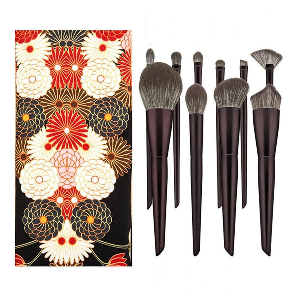 10pcs Hanami Makeup Brush Set Glow Foundation Blush Tool