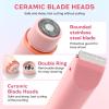 2 in 1 Bikini Trimmer for Women, Dual Head Electric Razor, IPX7 Waterproof Wet/Dry Use Women Electric Shaver, Painless Body Facial Hair Remover for Bikini Legs Arm Underarm view 3