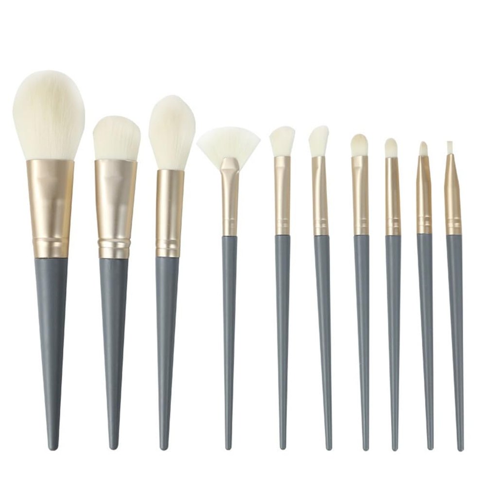 10pcs Bridge Eyeshadow Brushes Loose Powder Foundation Soft Brush Set Beauty Tools