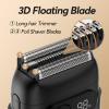 Foil Shavers for Men - Mini Electric Razor with 3 Floating Blades, Smart LED Display, Traver Lock, IPX7 Waterproof Wet/Dry Shaving for Face & Beard, USB-C Fast Chage for Travel Home, Gift for Men view 3