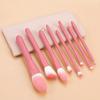 8 Makeup Brush Set Soft with Storage Bag Wooden Handle Beauty Hair Tools view 1