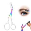 Eyebrow Trimmer Scissor, 2-in-1 Professional Eyebrow Scissors with Comb, Stainless Steel Precision Eyebrow Cutter Hair Removal Makeup Tool for Women and Men (White) view 1