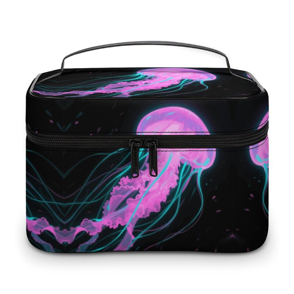 ZGHQHCDRH Makeup Bag Neon_jelly Print Portable Cosmetic Bag With Hanging Hook Cosmetic Bags For Women Travel Essentials
