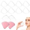 12 PCS Powder Puffs Holder Cases Triangle Makeup Puffs Container Clear Make Up Sponge Storage Reusable Makeup Sponge Container Portable Cosmetic Puff Box Pocket Cosmetic Puff Box for Travel view 1