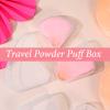 12 PCS Powder Puffs Holder Cases Triangle Makeup Puffs Container Clear Make Up Sponge Storage Reusable Makeup Sponge Container Portable Cosmetic Puff Box Pocket Cosmetic Puff Box for Travel view 3