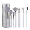 12 Long Pole Barrel Makeup Brush Set Full Soft Hair Beauty Tools view 1