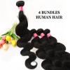 12A Body Wave Bundles Human Hair 16 18 20 22 Inch Human Hair Bundles 100% Unprocessed Brazilian Virgin Hair 4 Bundles Human Hair Body Wave Human Hair Extensions Bundles Human Hair Natural Black view 2