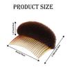 2PCS Womens Soft Sponge Foam Hair Comb Base Bump Up Volume Inserts Do Beehive Hair Stick Bun Maker Braid Tool Hair Styling Accessories (Brown, Large) view 2