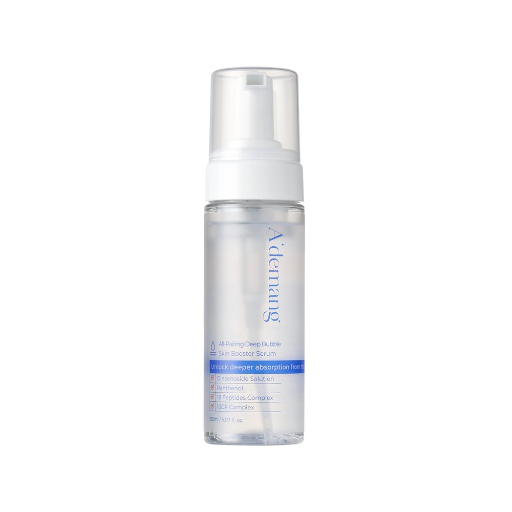 Ademang All-Pairing Deep Bubble Skin Booster  with Saponin Bubbles & Ginseng Extract for Fast Absorption, Hydration & Radiance, Pre-Serum, 150ml [5.07 fl oz]