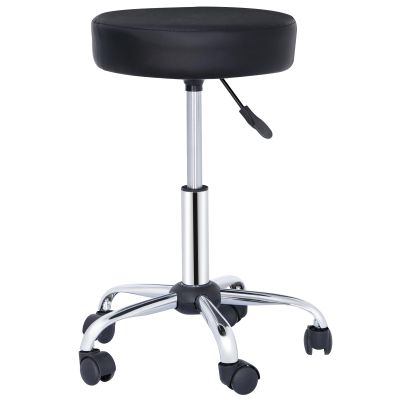Noomul Hydraulic Rolling Stool Swivel Salon Chair Office Adjustable Height Black