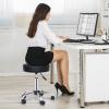 Noomul Hydraulic Rolling Stool Swivel Salon Chair Office Adjustable Height Black view 2