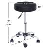Noomul Hydraulic Rolling Stool Swivel Salon Chair Office Adjustable Height Black view 3
