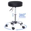 Noomul Hydraulic Rolling Stool Swivel Salon Chair Office Adjustable Height Black view 4