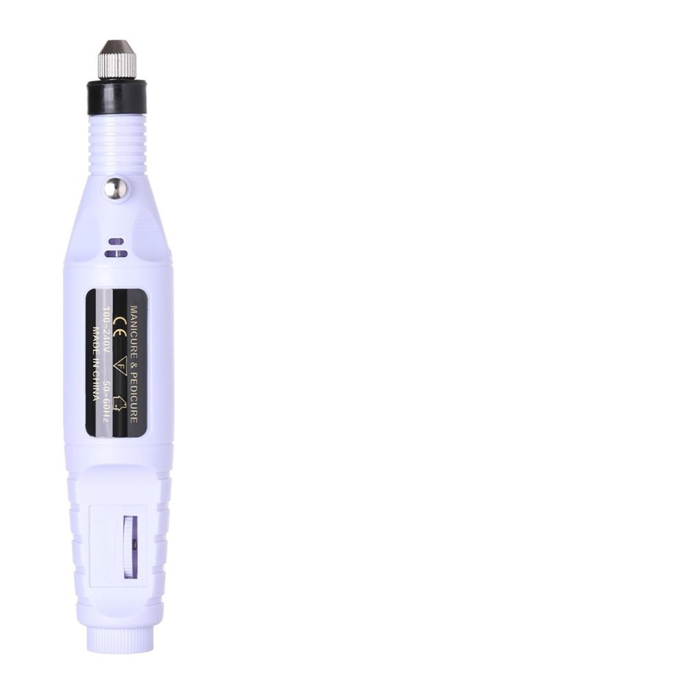 Portable Professional Electric Nail Drill Machine Manicure Tools Pedicure Set Family File Equipment(White Set-A4,EU Plug)
