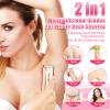 Bikini Trimmer for Women, SKYUV 2 in 1 Electric Razors Bikini Shaver, IPX7 Waterproof & Easy Cleaning, Ceramic Blade, USB Recharge, Cordless Body Hair Trimmer, Facial & Pubic Hair Removal view 2
