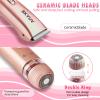 Bikini Trimmer for Women, SKYUV 2 in 1 Electric Razors Bikini Shaver, IPX7 Waterproof & Easy Cleaning, Ceramic Blade, USB Recharge, Cordless Body Hair Trimmer, Facial & Pubic Hair Removal view 3