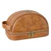RBGDLPDFVN Men's Leather Makeup Bag Large Capacity Storage Travel Toiletry Bag(Light brown) view 1