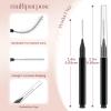 50pcs Brow Lamination Brush with Cap - Compact Eyebrow BRUSH with Lid, Portable Eyelash & Interdental Brush, for Eyebrow Extensions & Eyelash Care With storage case (25 Black+25 White) view 2