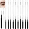 20 Pcs Eyebrow Laminating Brush - Compact Eyebrow Brush with Cap, Portable Eyelash Brush & Interdental Micro Spoolies for Brow Lamination & Eyebro Extensions, 2 Colors (10 Black+10 White) view 1