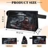 Adornori Steam Engine Old Train Makeup Bag for Women Cosmetic Bags with Brush Compartment Toiletry Organizer Case for Traveling view 2