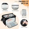 Adornori Steam Engine Old Train Makeup Bag for Women Cosmetic Bags with Brush Compartment Toiletry Organizer Case for Traveling view 3