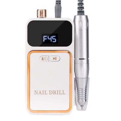 Professional 45000RPM Electric Portable Nail Drill Machine Rechargeable Low Noise Sander File for Manicure Salon Tool