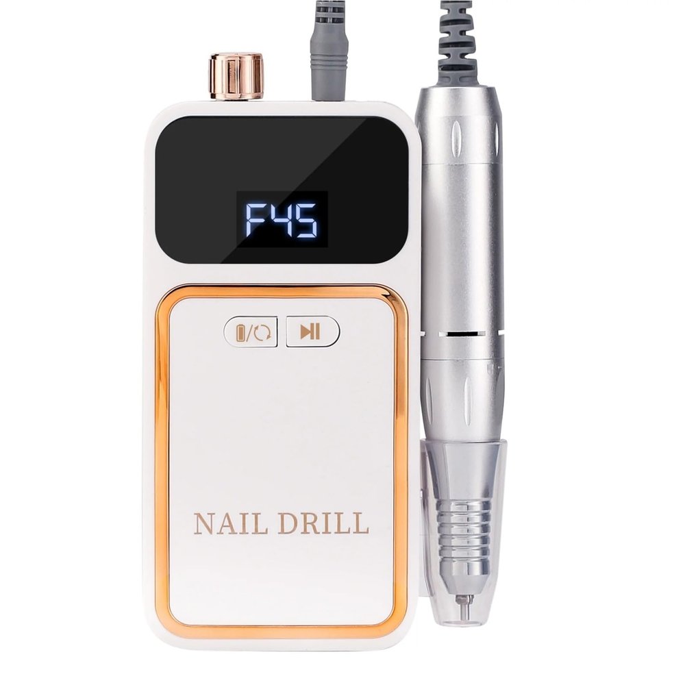 Professional 45000RPM Electric Portable Nail Drill Machine Rechargeable Low Noise Sander File for Manicure Salon Tool