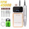 Professional 45000RPM Electric Portable Nail Drill Machine Rechargeable Low Noise Sander File for Manicure Salon Tool view 3