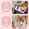 4 Piece Clear Snack Bag for Travel, Chenille Letter Zipper Pouch, Nylon Cosmetic & Makeup Bag, Waterproof Reusable Organizer for Snacks, Toiletries, School, Vacation, Glitter Patch Design view 2