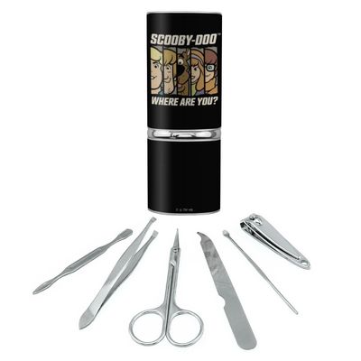 GRAPHICS & MORE Scooby-Doo Where are You Faces Stainless Steel Manicure Pedicure Grooming Beauty Care Travel Kit