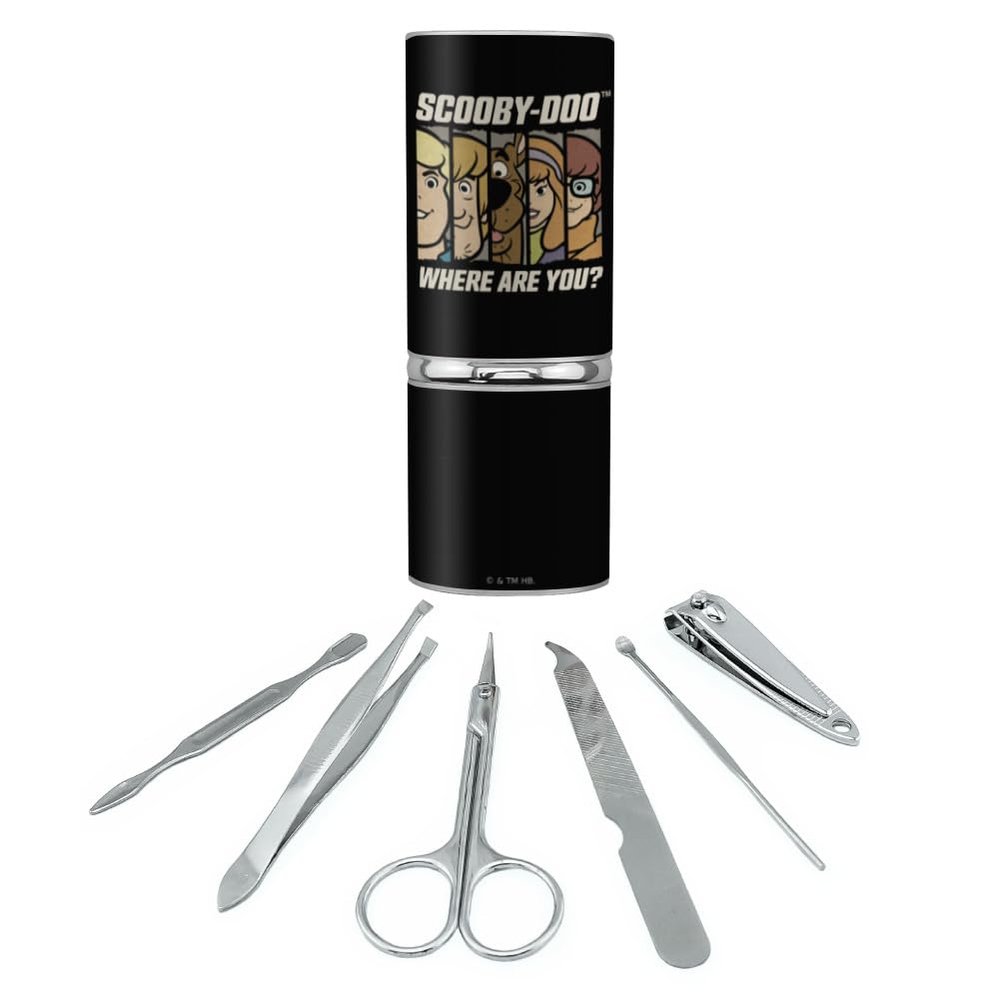 GRAPHICS & MORE Scooby-Doo Where are You Faces Stainless Steel Manicure Pedicure Grooming Beauty Care Travel Kit