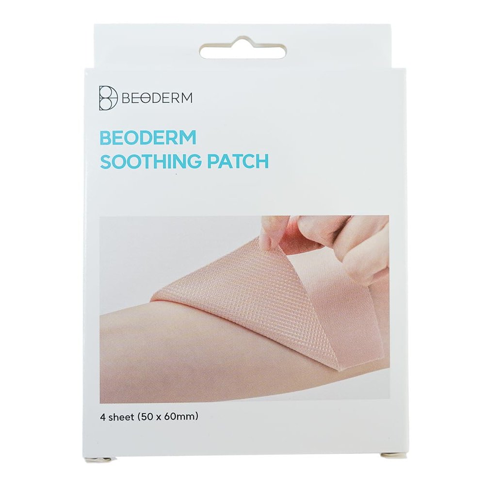 BEODERM Cool Down Soothing Patch (4 Sheets x 1 pack)  Sunburn & First-Degree Burn, Sensitive Skin Cooling Patch, Daily Use