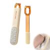 2-in-1 Dual-Sided Foot File(and 1pcs Replacement Outfit), Professional Pedicure Tool with Exfoliating Brush Head, Soft Angle Cleaning Head for Dead Skin, Callus Removal view 1